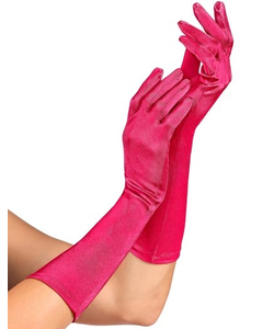 Satin pink gloves