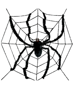 Large Spider In Web Decoration