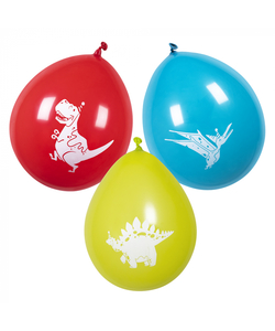 Dino Party Latex Balloons - 6 Pack