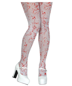 White tights with blood stains
