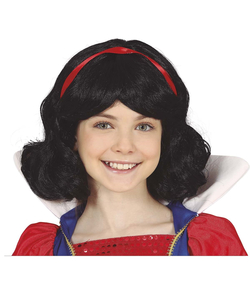 Black Wig With Ribbon