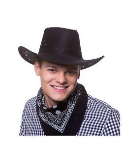 Black Suede Cowboy Hat