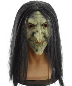 Green Old Witch Mask