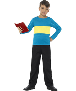 Blue Jumper With Yellow Stripe