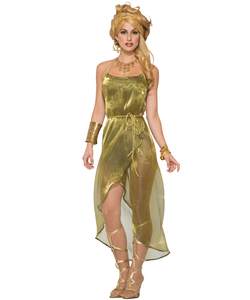 Ladies Gold Toga Dress