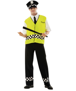 Policeman Costume With Vest - Men's