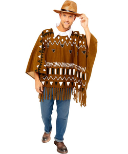 Western Cowboy Poncho - Adult