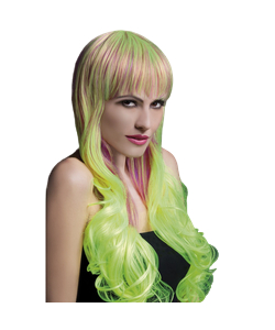 Deluxe Emily Wig - Green/Pink/Purple