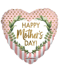 Mothers Day Heart Foil Balloon - 18"