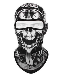 Black & White Skull Print Balaclava