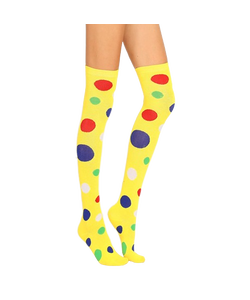 Yellow Clown Knee Highs