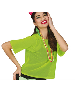 Neon Green Fishnet Top