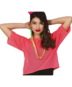 Neon Pink Fishnet Top