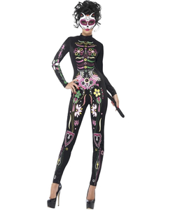 Teen Sugar Skull Cat Costume