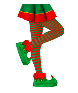 Red & Green Striped Pantyhose