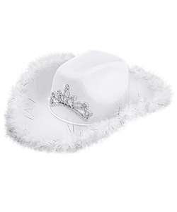 White Tiara Cowgirl Hat