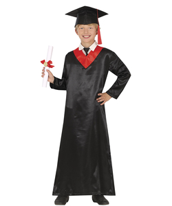 Red & Black Graduation Robe - Tween boy