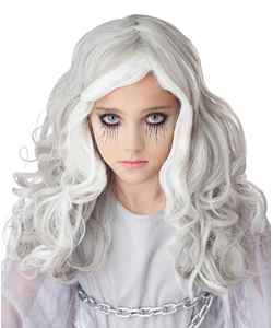 Kids Glow In The Dark Ghost Wig front