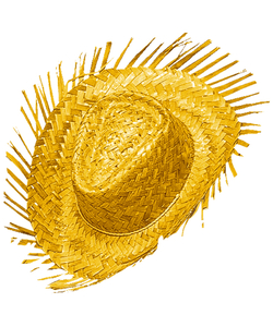 Yellow Straw Hat full view