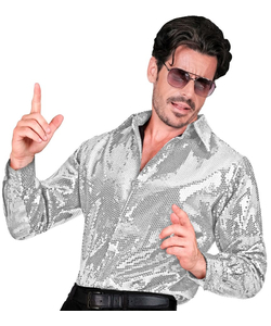 Silver Disco Bomber Shirt - Pose Position