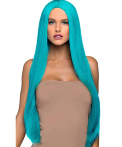 Long Straight Centre Part Wig - Turquoise