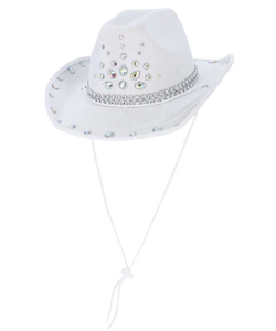 White Rhinestone Cowboy Hat