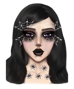 Spider Web Face Jewels Stickers