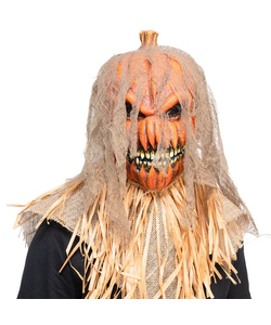 Pumpkin Scarecrow Mask - Being Modelled