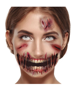 Facial Abrasions - Temporary Tattoos