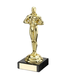 Gold Plastic and Marble Achievement Trophy