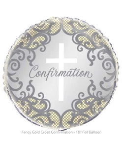 Silver and Gold Confirmation Balloon - 18"