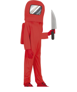 Red Killer Among Us Costume - Tween