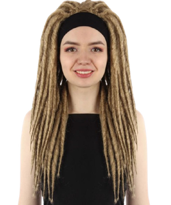 Deluxe Brown Ladies Dreadlock Wig -Brown