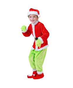 Grinch Santa Claus Costume - Kids