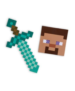 Minecraft Steve mask and Sword