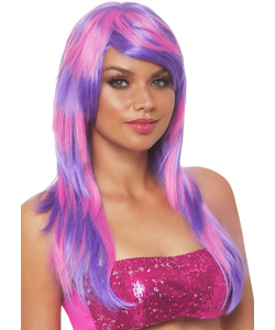 Long Striped Cheshire Cat Wig