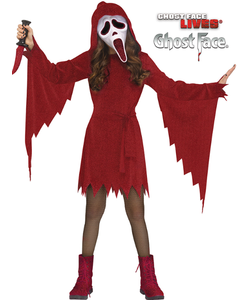 Crimson Ghost Face Costume - Girls
