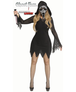 Deluxe Bling Ghost Face Costume - Ladies