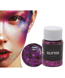 Purple Glitter Gel 20g