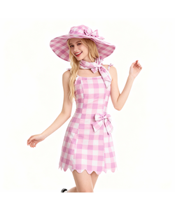 Ladies Malibu Doll Gingham Dress