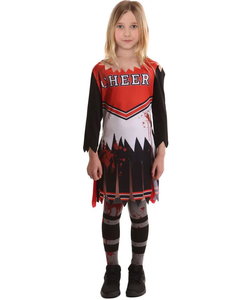 Red Zombie Cheerleader Costume - Teen