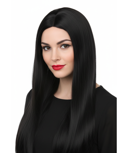 Ladies Long Black Wig