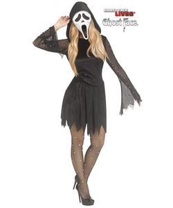 Pearl Velour Ghost Face Costume