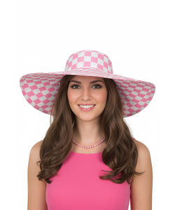 Pink Hat, Necklace and Bracelet Set