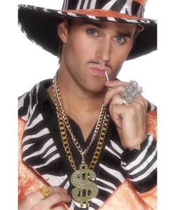 Gold Dollar Sign Medallion