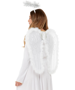 Angel Set - Wings & Halo with Marabou