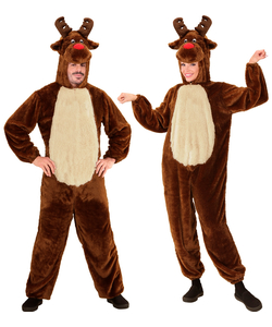 Soft Plush Adult Reindeer Jumpsuit