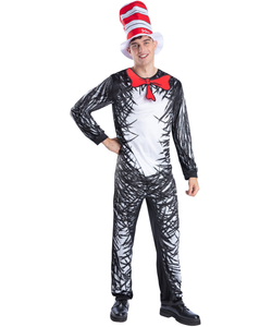 Dr Seuss Cat In The Hat Costume - Mens