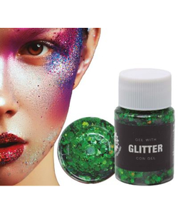 Green gel glitter