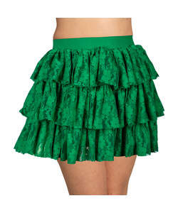 Lace Ra Ra Skirt - Green
